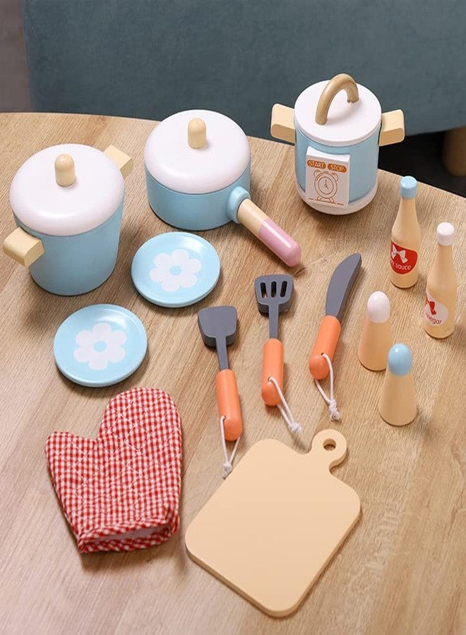Oncarnival 14 Pcs Children's Kitchen Utensils and Appliances Accs Interactive Family Activity Toy Kitchenware Pot Chopping Board Kids Game - Image 2